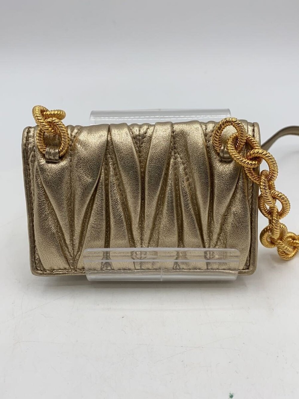Miu Miu Beige Cream Wallet Leather Card Case Tan Cream